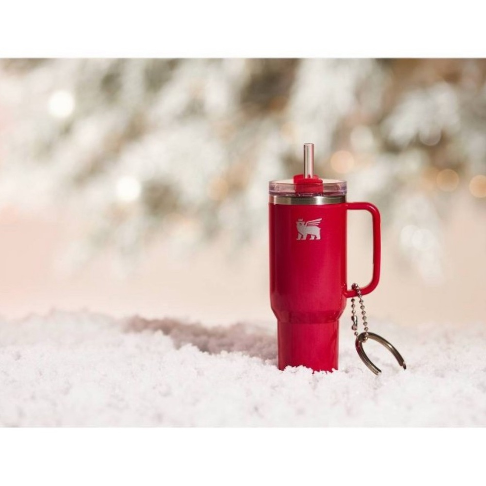 Stanley Mini Quencher RED DELICIOUS Christmas Ornament Keychain NWT